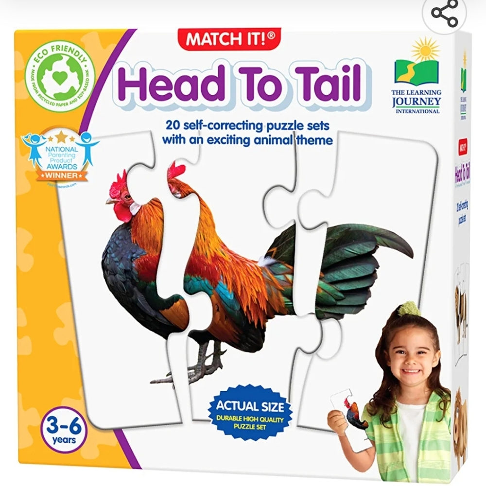 The Learning Journey 3 piece animal puzzles
